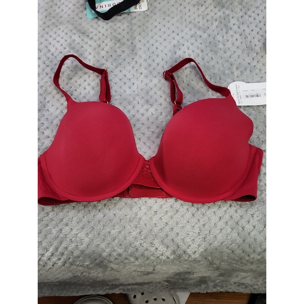 Nwt Le Mystere Back Smoothing‎ Red T-Shirt Bra - 34DD